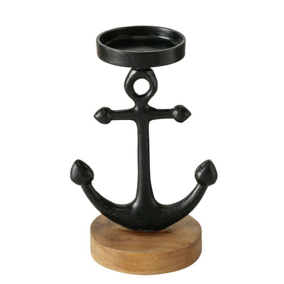 Kerzenhalter Anker schwarz