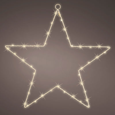Micro LED Rahmen Stern D 40 cm weiß