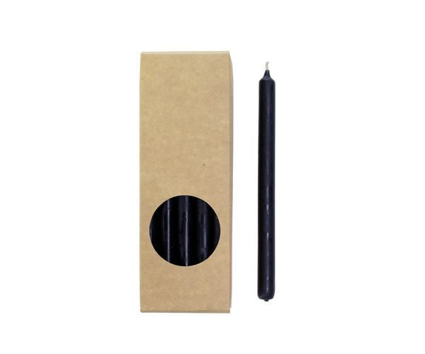 Bleistiftkerzen schwarz lang 20er-Set