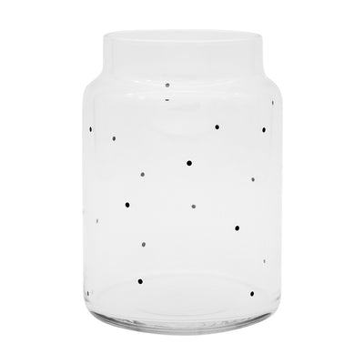 Eulenschnitt Vase aus Glas Punkte Groß