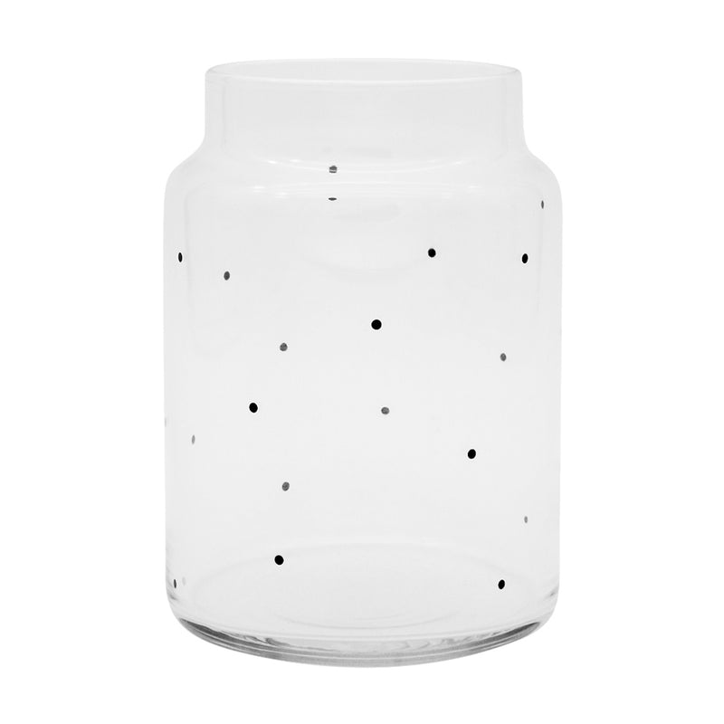 Eulenschnitt Vase aus Glas Punkte Groß