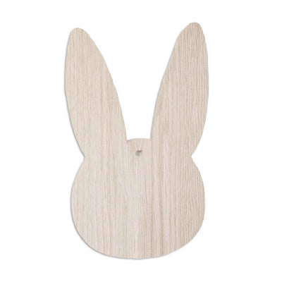 Eulenschnitt Holzhänger Hase 8er-Set naturfarben