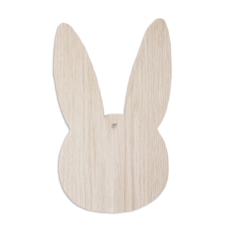 Eulenschnitt Holzhänger Hase 8er-Set naturfarben