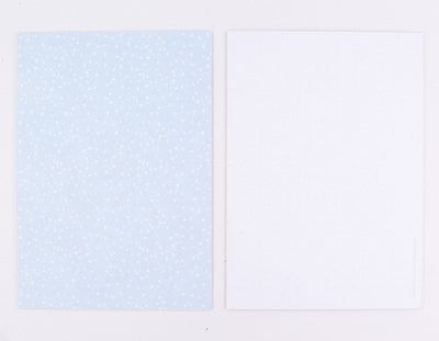Perlenfischer Postkarte gepunktet blau