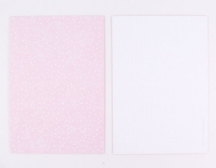 Perlenfischer Postkarte gepunktet rosa