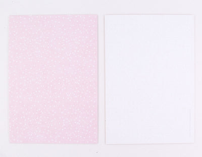Perlenfischer Postkarte gepunktet rosa