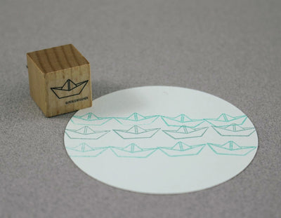 Perlenfischer Stempel „Papierschiff“