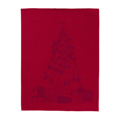 Geschirrtuch Tannenbaum rot