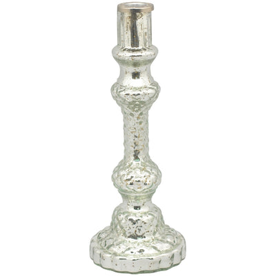 Kerzenständer Glorious aus Glas silberfarben 27,5 cm