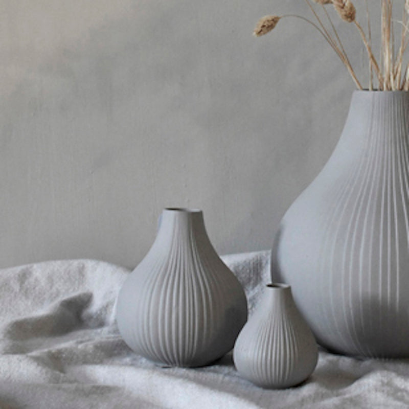 Storefactory EKENÄS Keramik Vase light grey L
