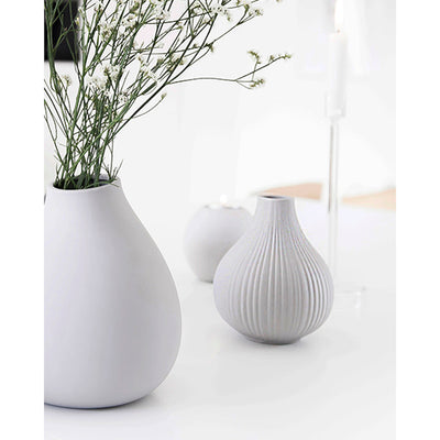 Storefactory EKENÄS Keramik Vase light grey L