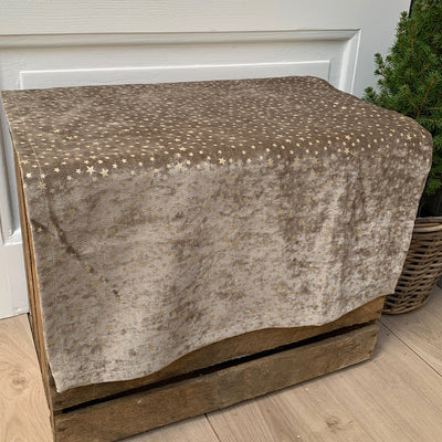 Tischläufer Sternchen taupe