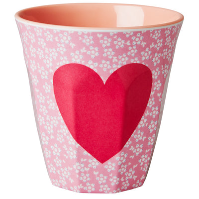 Rice Melamin Becher Heart Print mittel