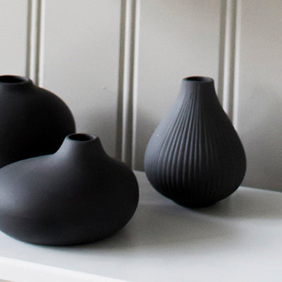 Storefactory EKENÄS Keramik Vase dark grey S