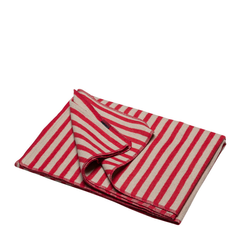 Flanelldecke Streifen rot