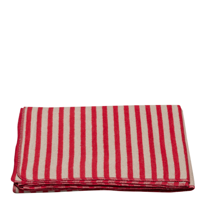 Flanelldecke Streifen rot