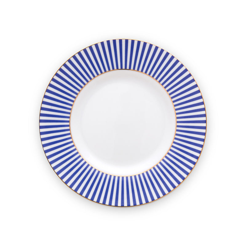 Pip Studio Petit Four Teller Royal Stripes blau 12 cm