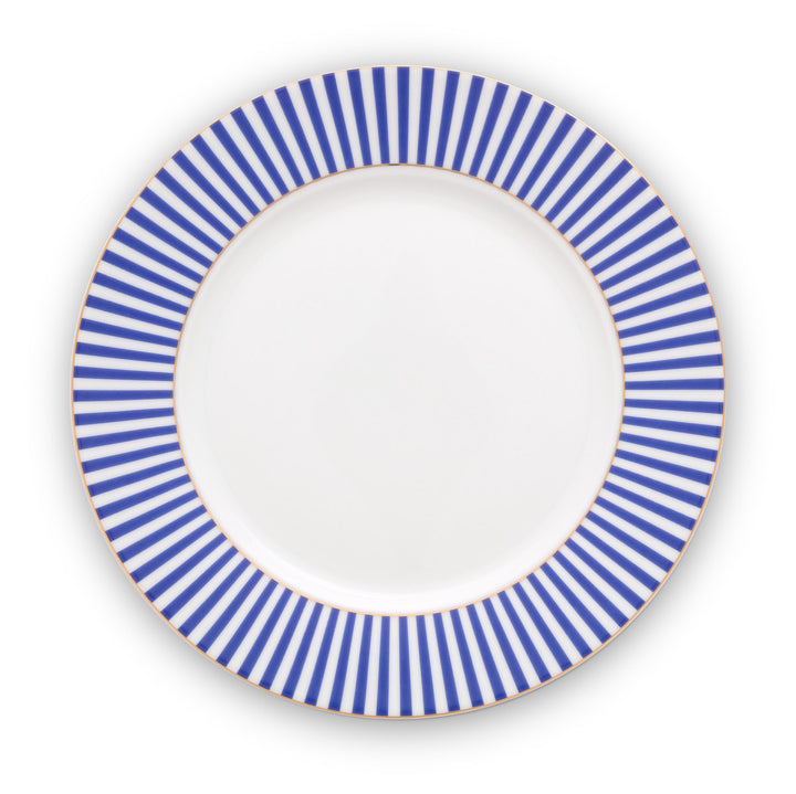 Pip Studio Frühstücksteller Royal Stripes blau 21 cm
