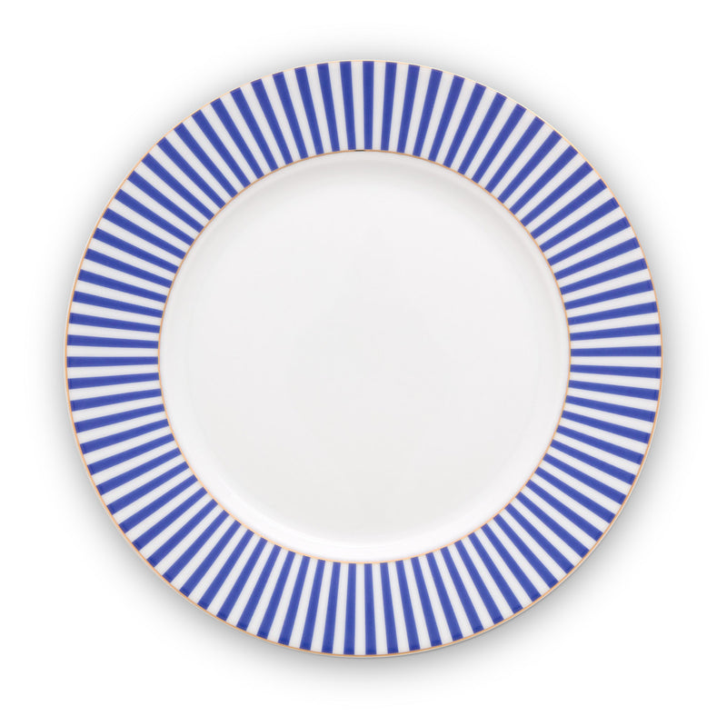 Pip Studio Frühstücksteller Royal Stripes blau 21 cm