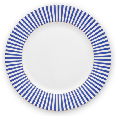 Pip Studio Speiseteller Royal Stripes blau 26,5 cm