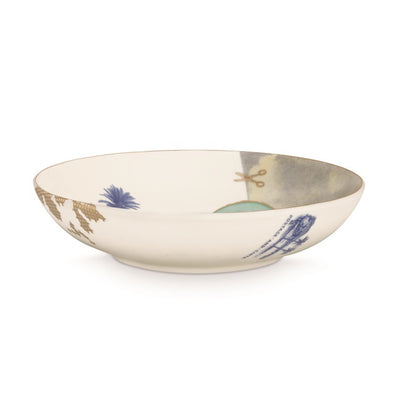 Pip Studio Tiefer Teller Heritage Palm weiß 18 cm