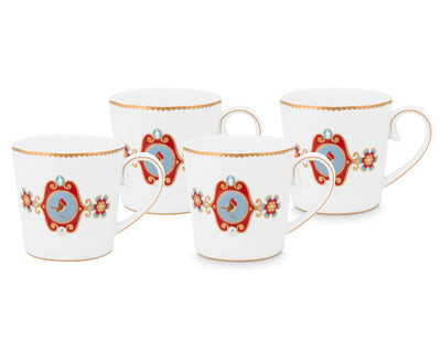 Pip Studio Tasse Love Birds weiß groß 4er-Set