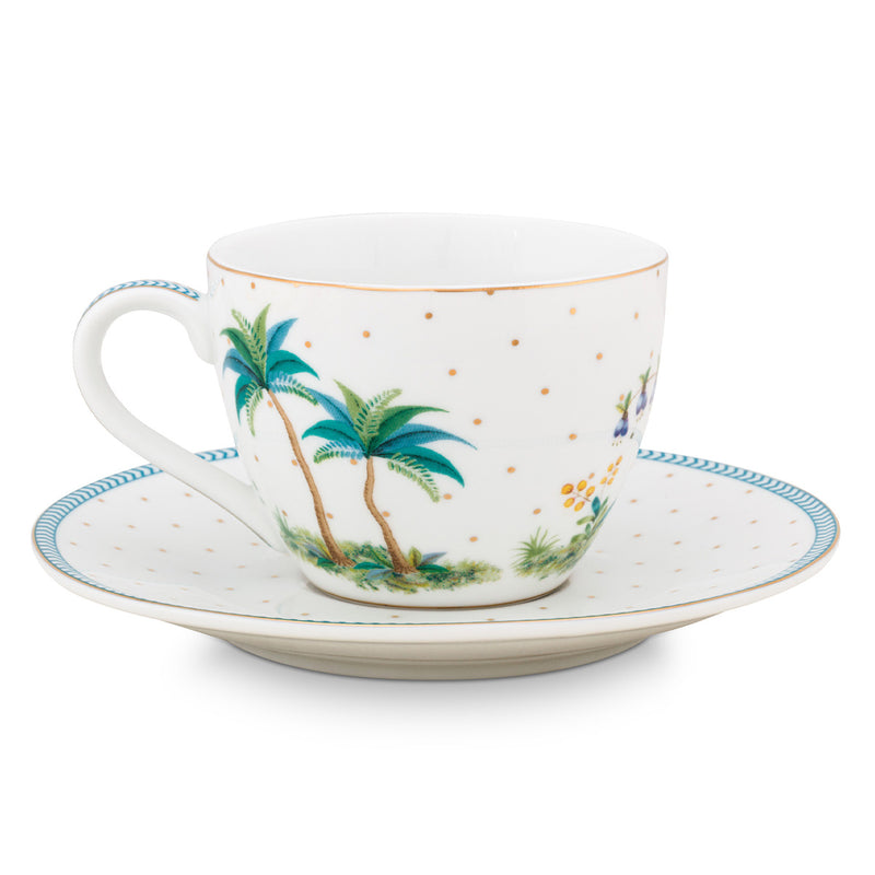 Pip Studio Tasse mit Teller Jolie Dots weiß