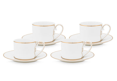 Pip Studio Espresso-Tasse mit Teller Love Birds weiß 4er-Set
