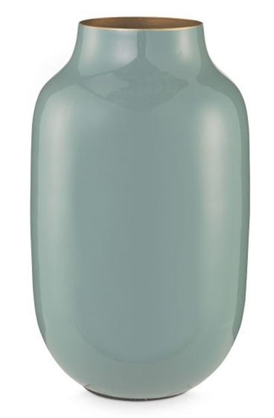 Pip Studio Vase Metall hellblau oval 30 cm