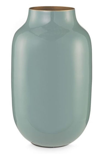 Pip Studio Vase Metall hellblau oval 30 cm