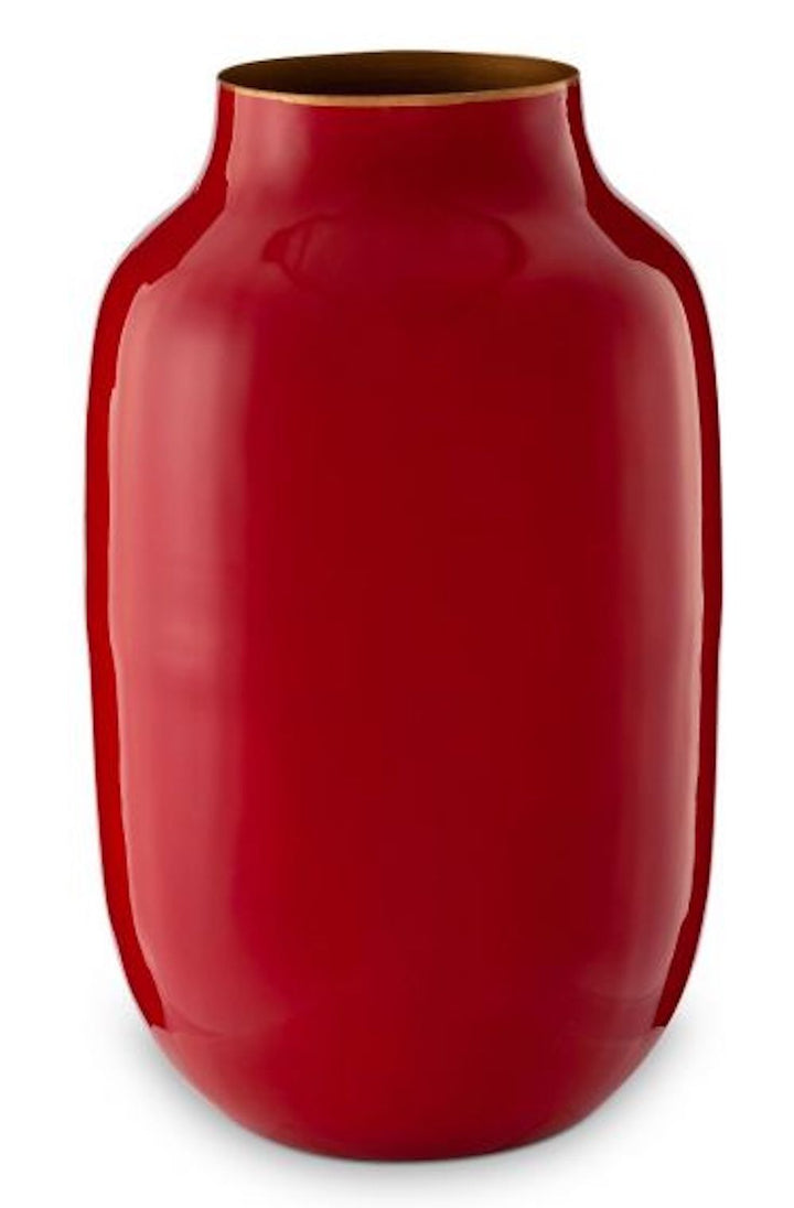 Pip Studio Vase Metall Rot Oval 30 cm