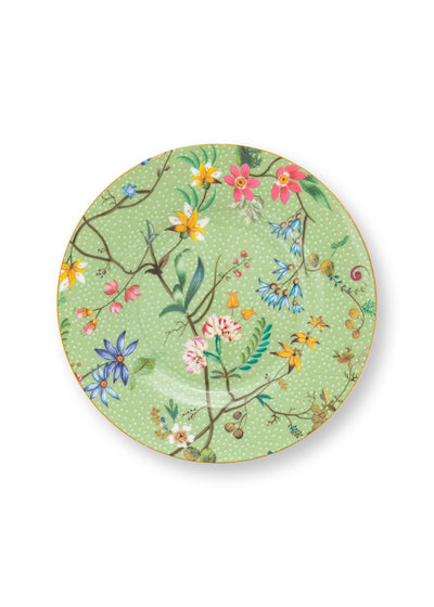 Pip Studio Petit Four Teller Jolie Blumen grün 12 cm