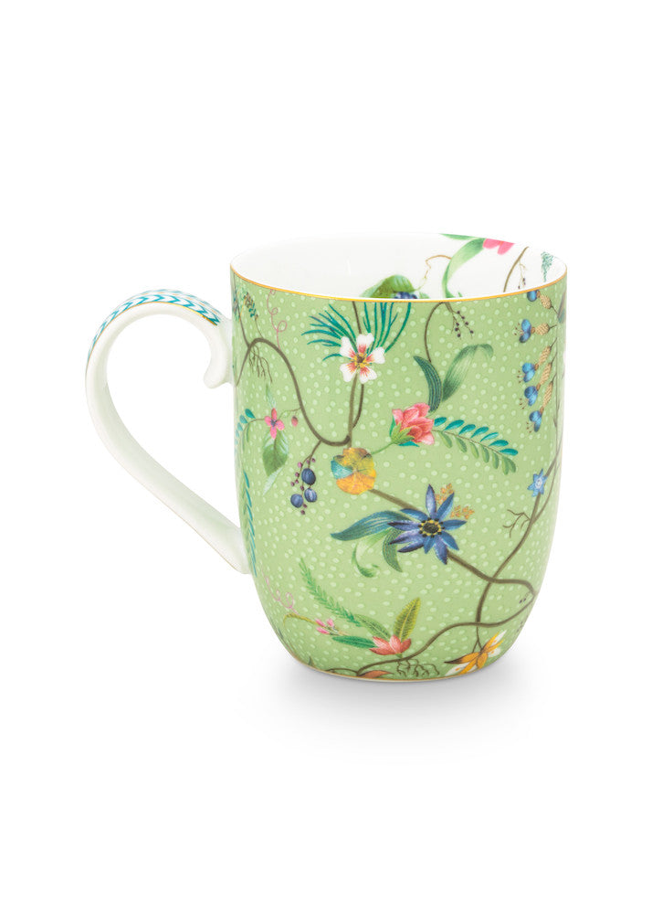 Pip Studio Tasse Jolie Blumen grün klein