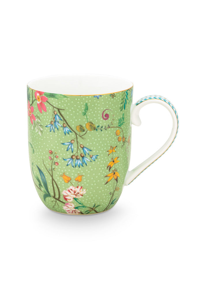 Pip Studio Tasse Jolie Blumen grün klein