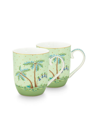 Pip Studio Tasse Jolie Punkte grün klein 2er-Set