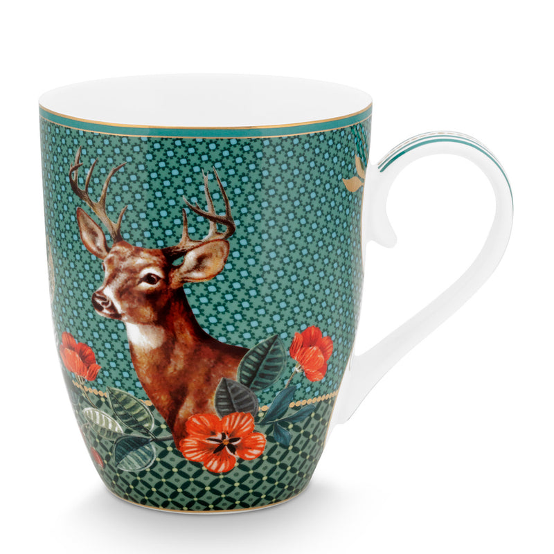 Pip Studio Tasse Winter Wonderland Hirsch Grün Groß