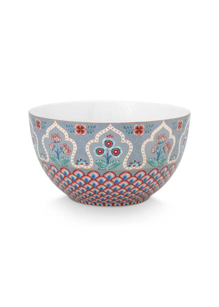 Pip Studio Schale Flower Festival Muscheloptik hellblau 18 cm