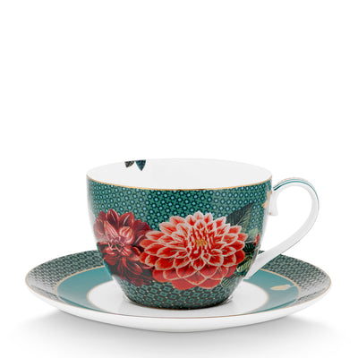 Pip Studio Tasse mit Teller Winter Wonderland Grün