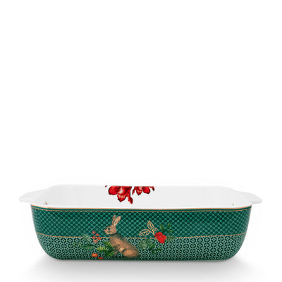 Pip Studio Auflaufform Winter Wonderland Eckig Grün Groß