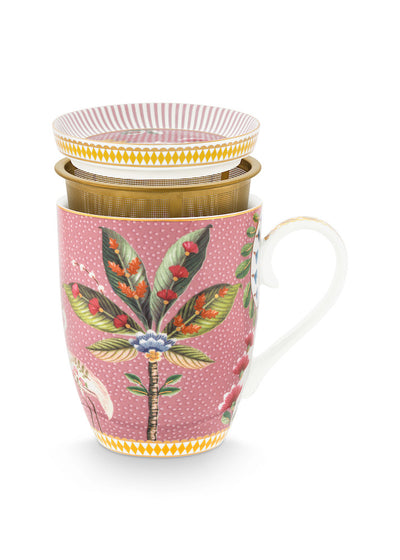 Pip Studio Tea for one La Majorelle Vögel rosa