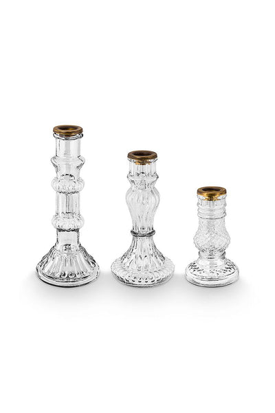 Pip Studio Kerzenhalter Glas 3er-Set