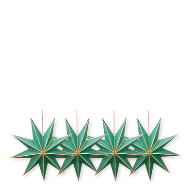 Pip Studio Weihnachtsstern Papier Grün 4er-Set