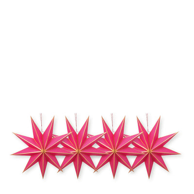 Pip Studio Weihnachtsstern Papier Pink 4er-Set