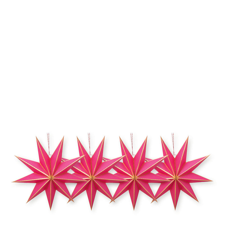 Pip Studio Weihnachtsstern Papier Pink 4er-Set