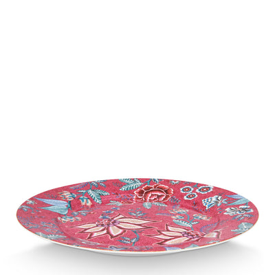 Pip Studio Platzteller Flower Festival Dunkelrosa 32 cm