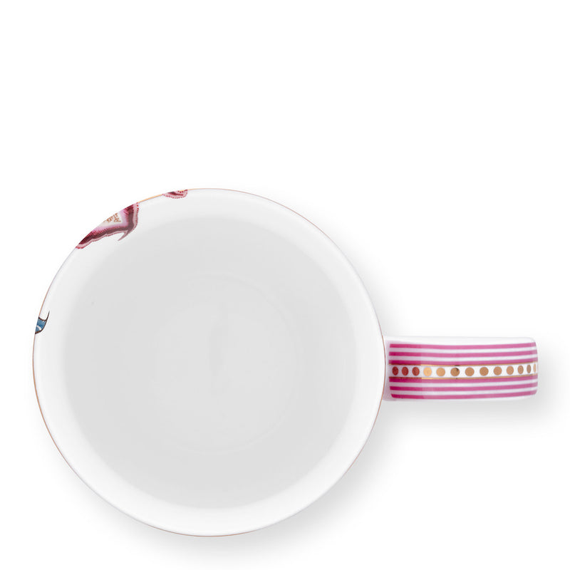 Pip Studio Tasse Flower Festival Muscheloptik Dunkelrosa Klein