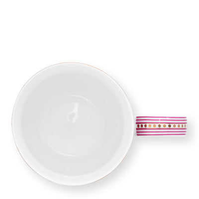 Pip Studio Tasse Flower Festival Muscheloptik Dunkelrosa XL