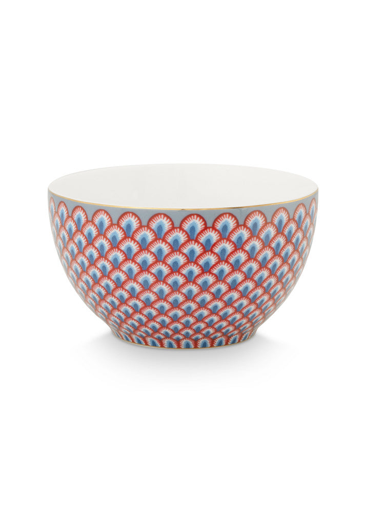 Pip Studio Schale Flower Festival Muscheloptik hellblau 9,5 cm