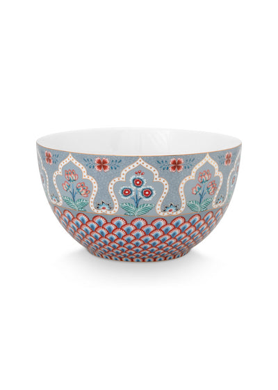 Pip Studio Schale Flower Festival Muscheloptik hellblau 18 cm