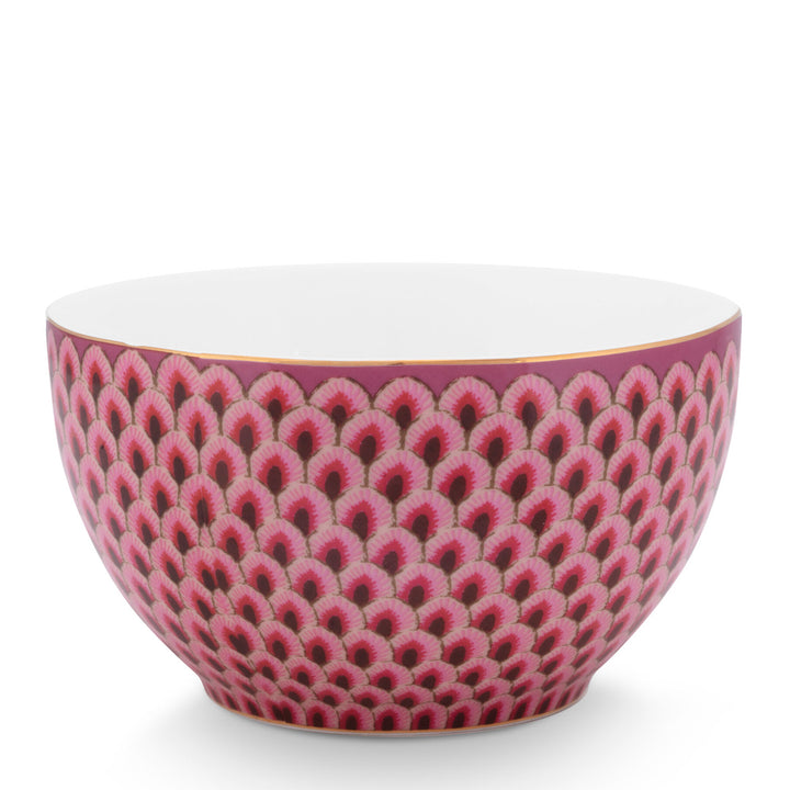 Pip Studio Schale Flower Festival Muscheloptik Dunkelrosa 9,5 cm